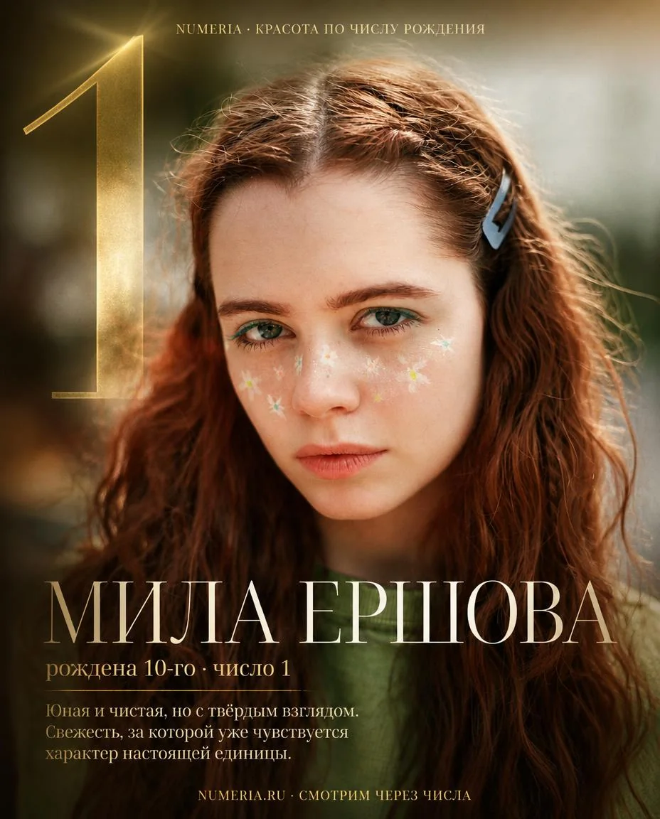Мила Ершова — красота числа 1