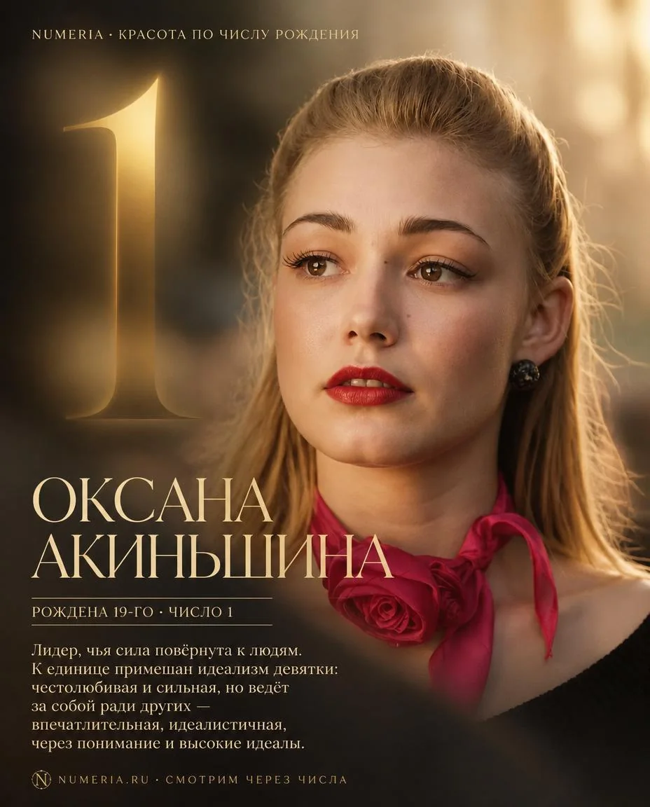 Оксана Акиньшина — красота числа 1