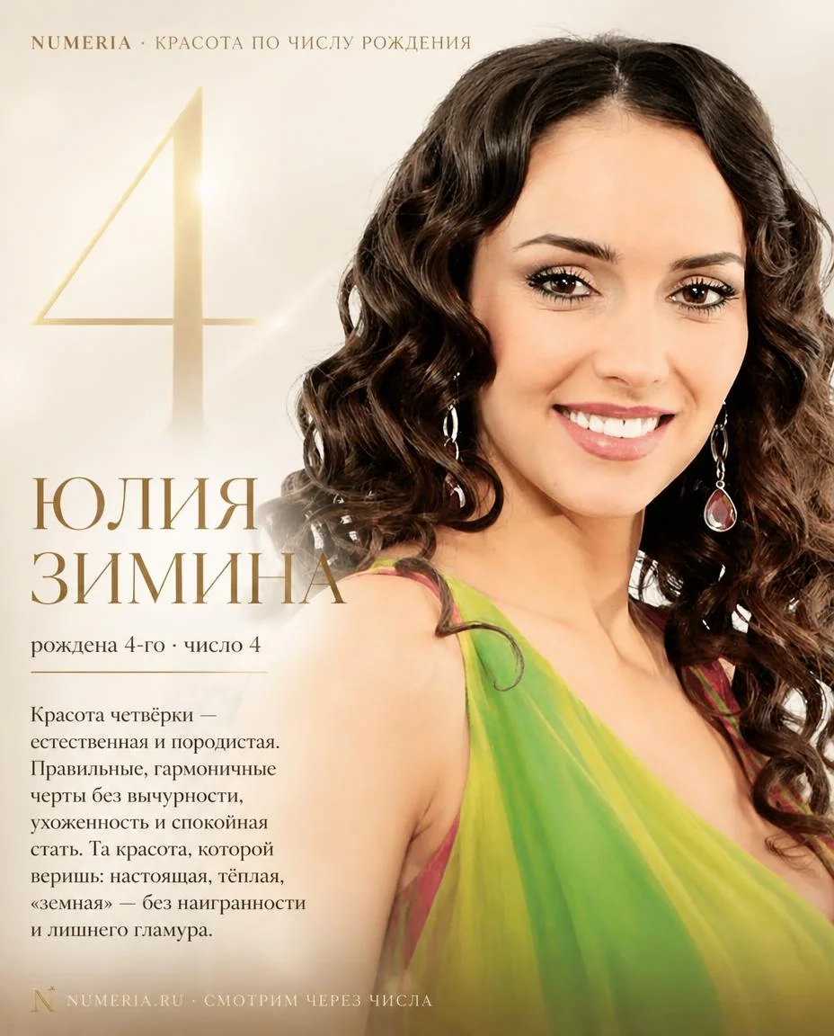 Юлия Зимина — красота числа 4