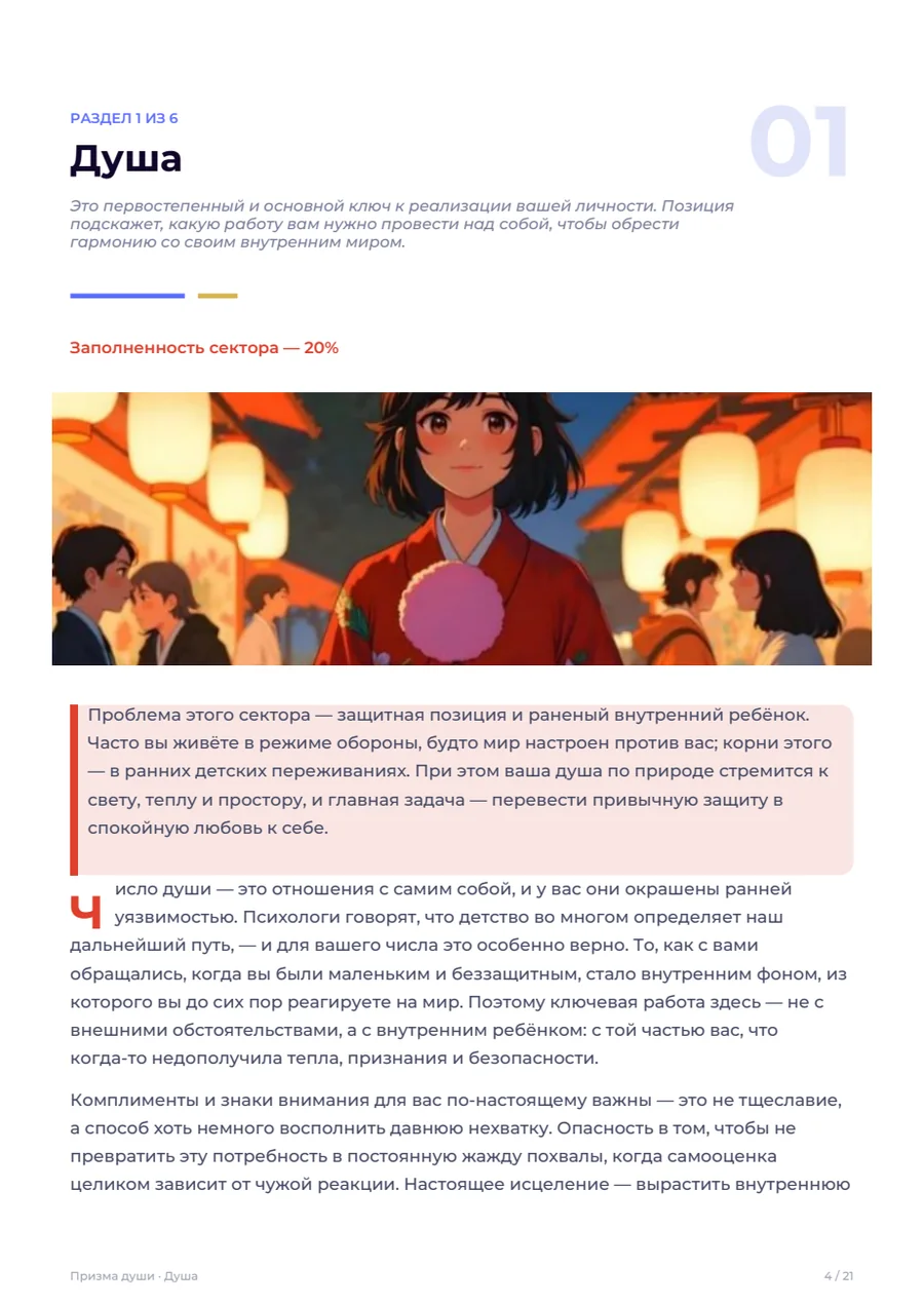 Разбор сектора с картинкой, буквицей и плашкой